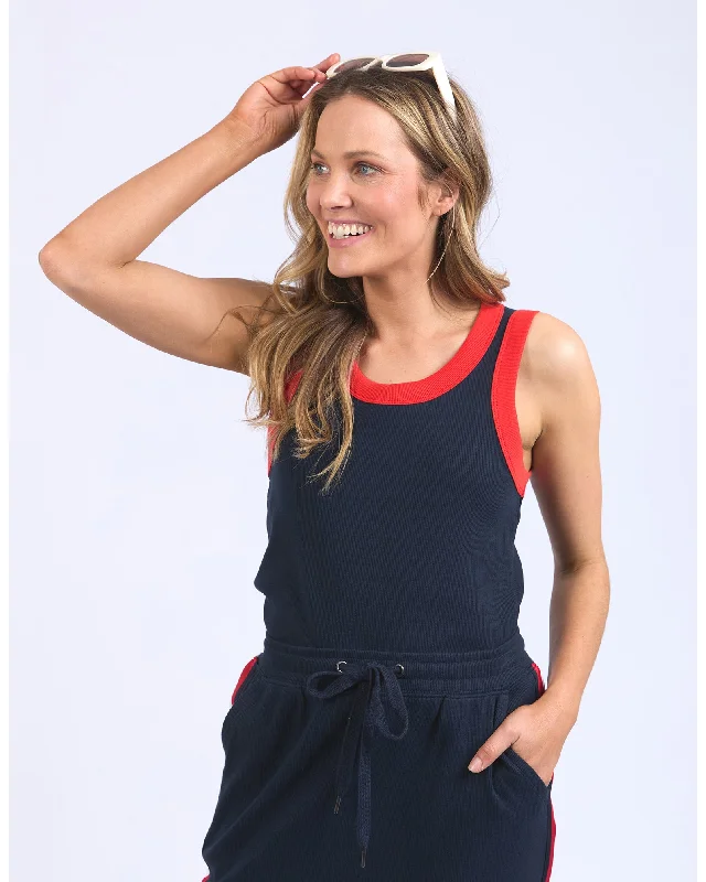 Comfortable Women's Attire Foxwood Stability Rib Tank - Navy