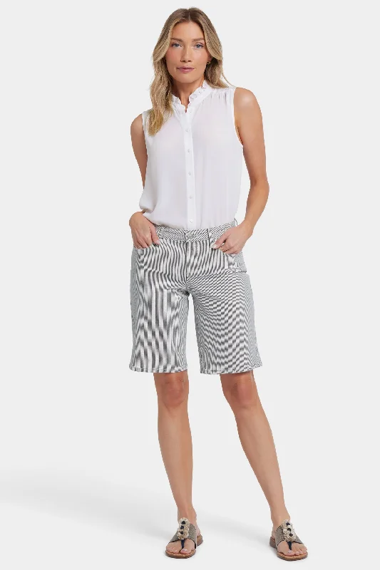 Women's Vacation Outfit Lilly Denim Shorts - Luarca Stripe