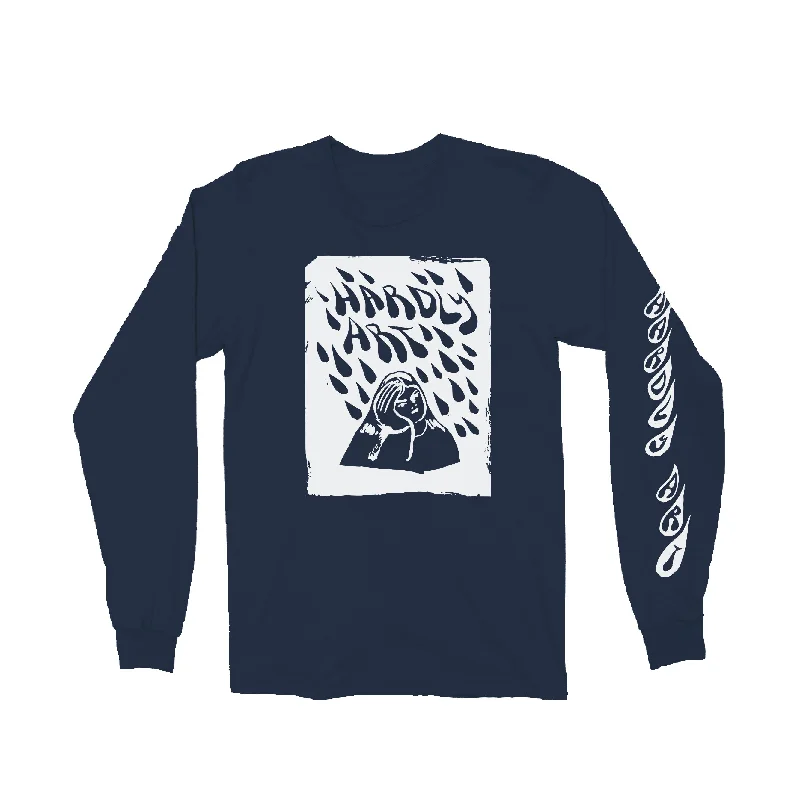 Get The Latest Trends Hardly Art Raindrop Long-Sleeve Navy T-Shirt