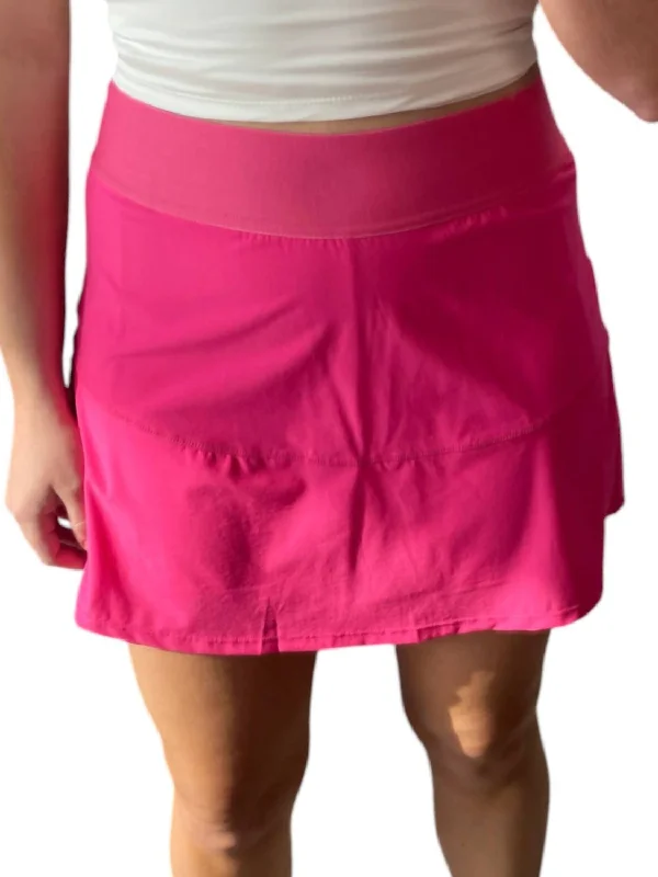 Limited Time Swoop Active Tennis Skort In Hot Pink