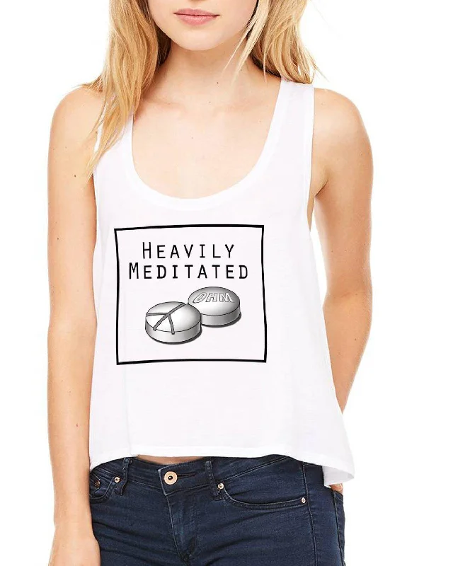 Affordable Women's Attire Heavily Meditated - Yoga Graphic Tee