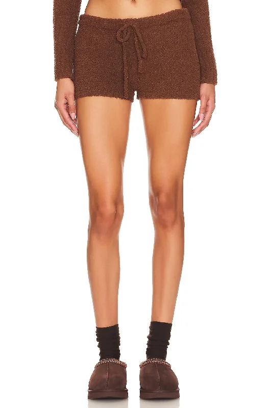 Fashionista Sale Harlow Fuzzie Short In Chocolate Lily