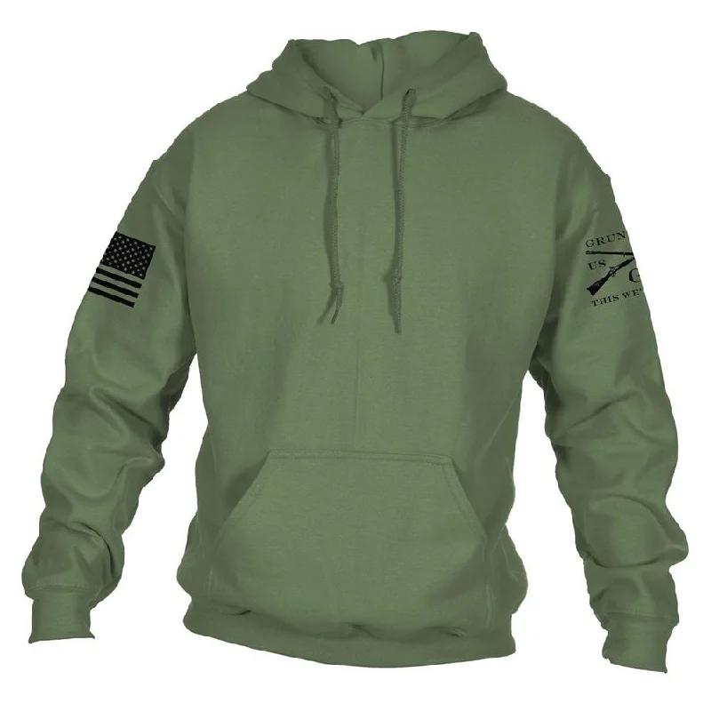 Chic Women's Attire Basic Hoodie - Military Green