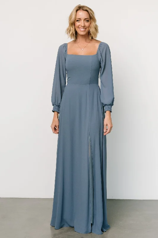 Women's Elegant Evening Outfit Giselle Maxi Dress | Whisper Blue