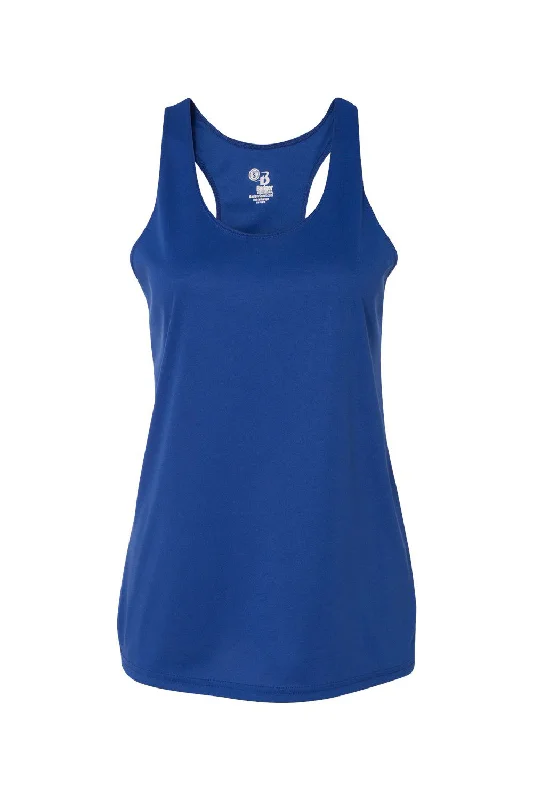 Limited Time Flash Sale Badger Womens B-Core Moisture Wicking Racerback Tank Top - Royal Blue