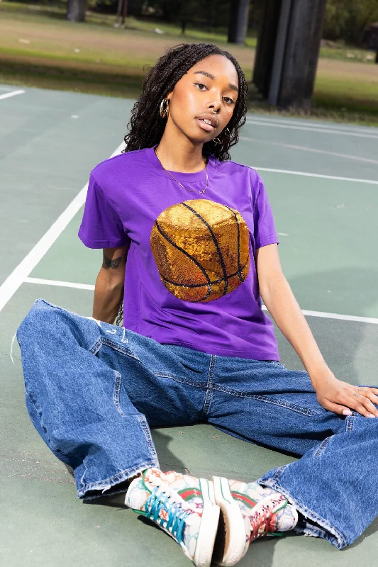 Style Breakthroughs Purple Basketball tee