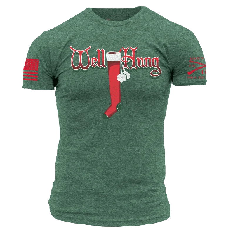 Women's Fashion-Forward Apparel Well Hung T-Shirt - Heather Forest Green