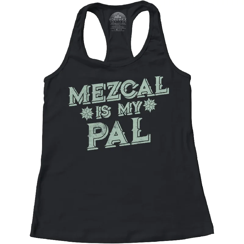 Relaxed Style Deals Women's Mezcal is My Pal Racerback Tank Top