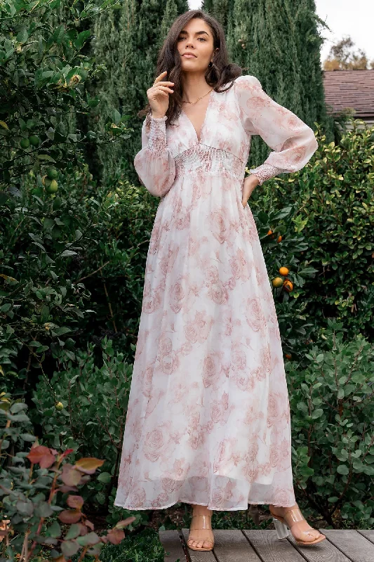 Comfortable Women's Attire Olivia Maxi Dress | Pink Floral