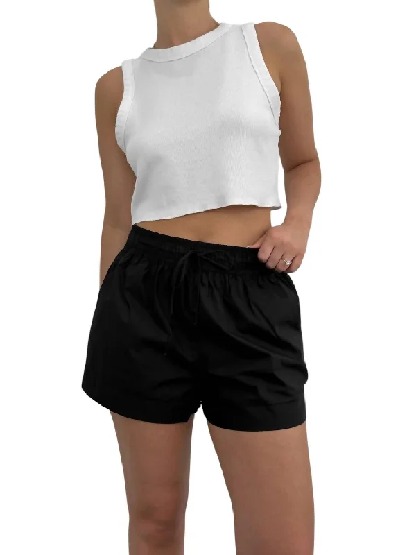 New In This Season Classic Poplin Boxer Shorts In Black