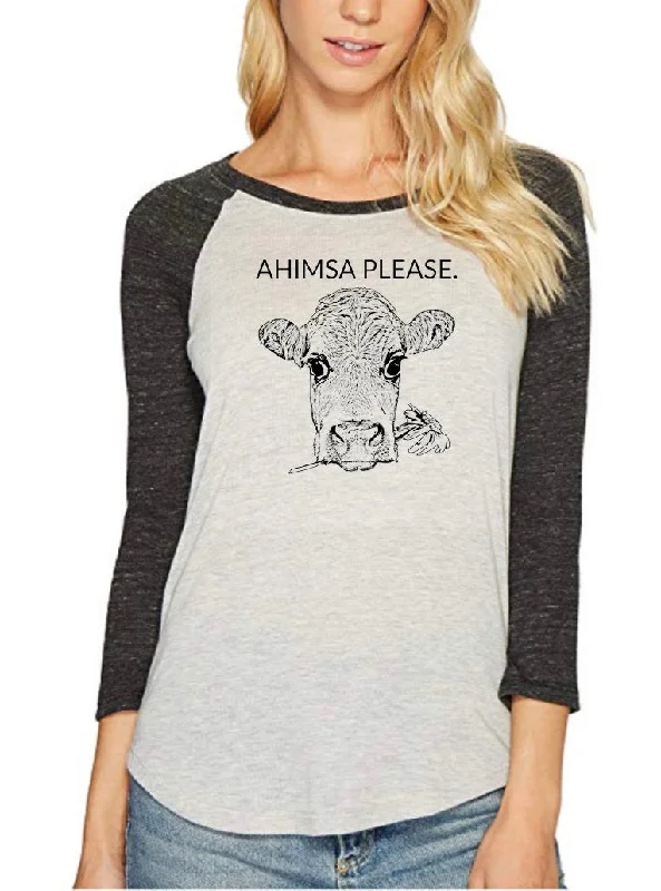 Charming Women's Outfit For Special Occasions Ahimsa Please - High Vibe Raglan T-Shirt