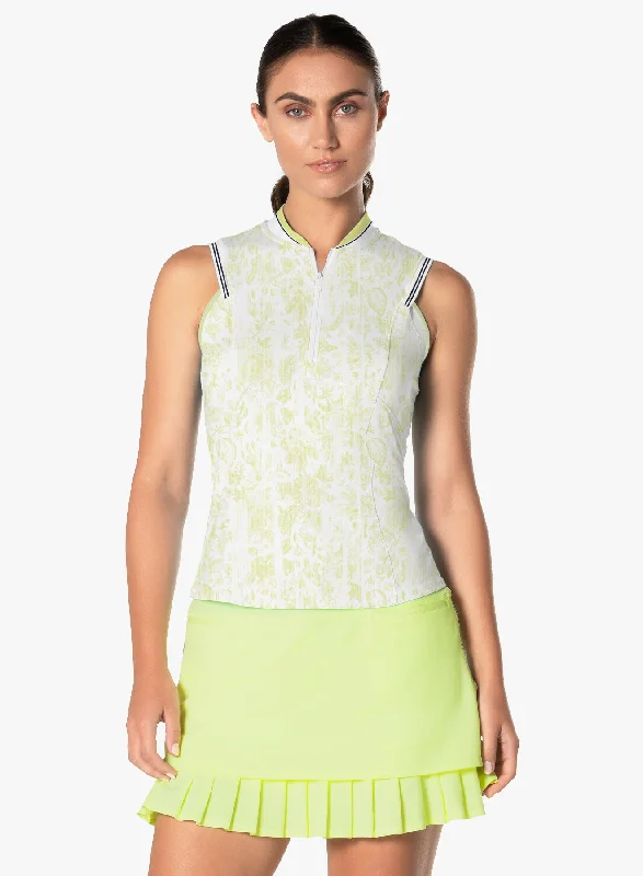 Exclusive Designer Style Deals Electric Toile Zip Tank