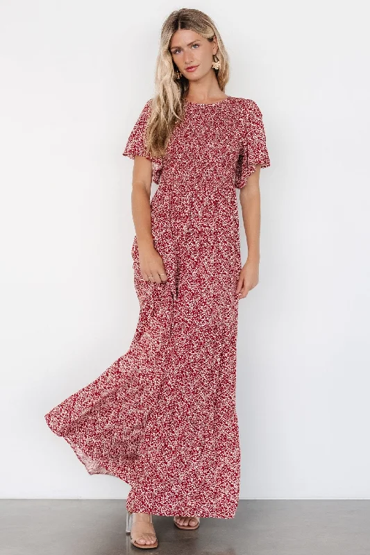 You'Ll Love Us Because Eliza Maxi Dress | Rust Print