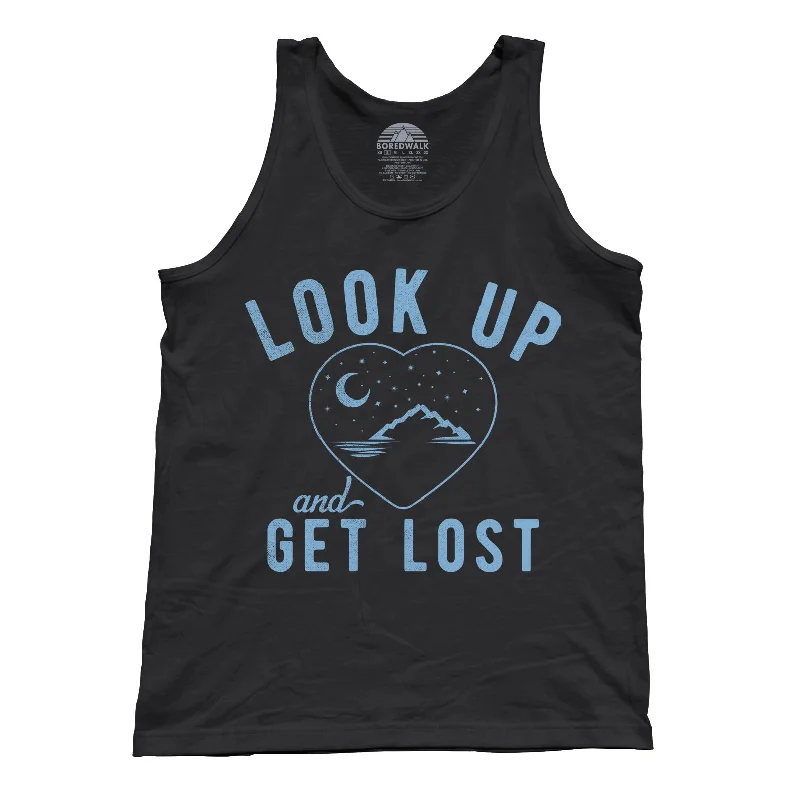 Women's Seasonal Apparel Unisex Look Up and Get Lost Tank Top - Astronomy Shirt