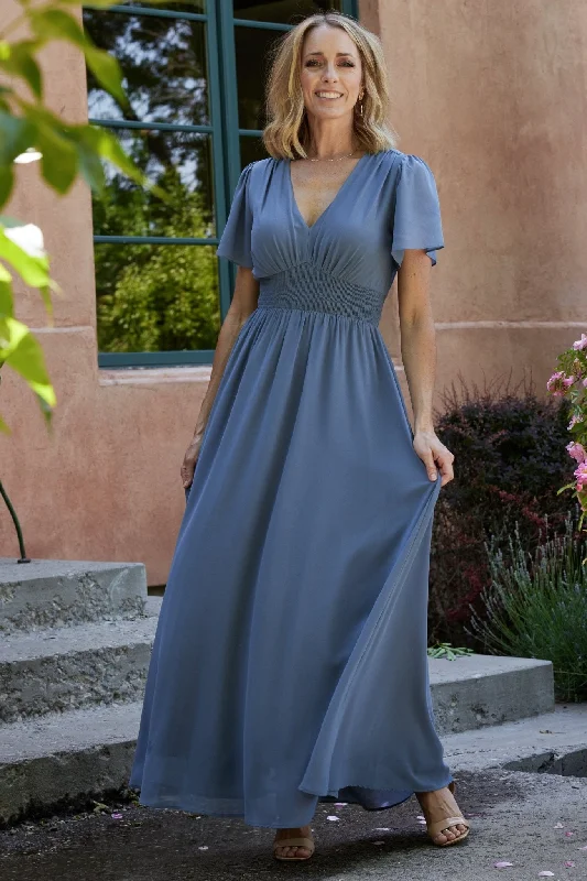 Chic Trends Unveiled Birdie Maxi Dress | Whisper Blue