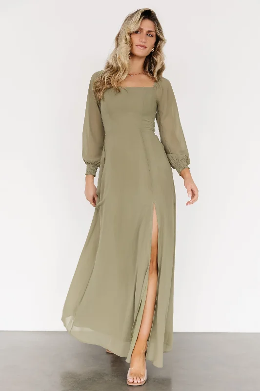 Women's High-Fashion Clothes Giselle Maxi Dress | Dusty Olive