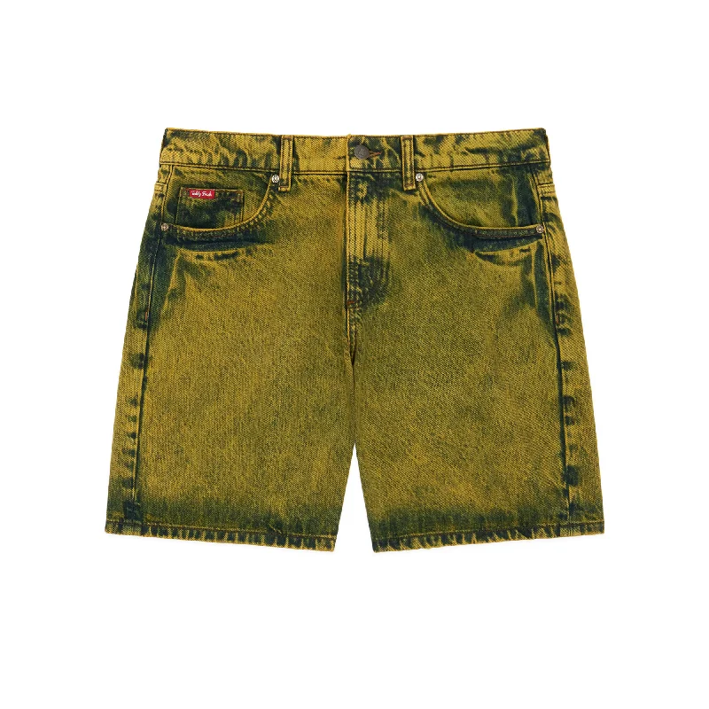 Sustainable Fashion Extravaganza Washed Denim Dad Shorts