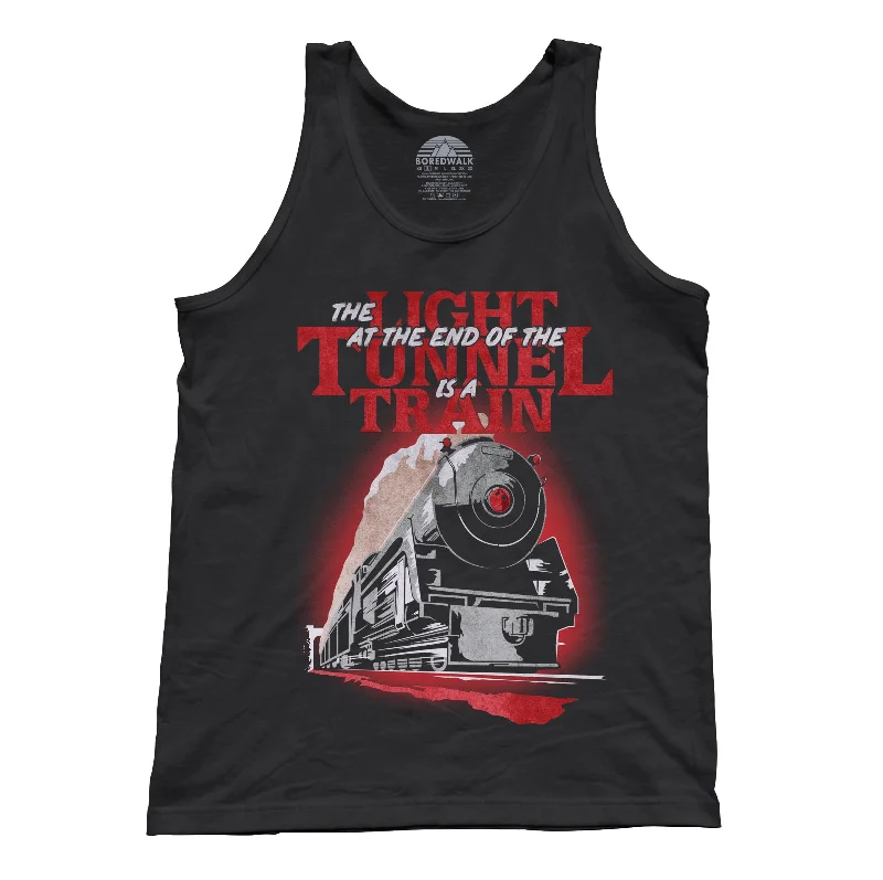 Women's High-End Clothing Unisex The Light at The End of The Tunnel is a Train Tank Top