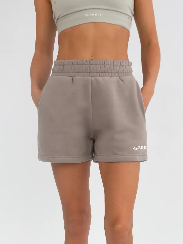 Sustainable Women's Clothing Heritage Jogger Shorts - Neutral Grey