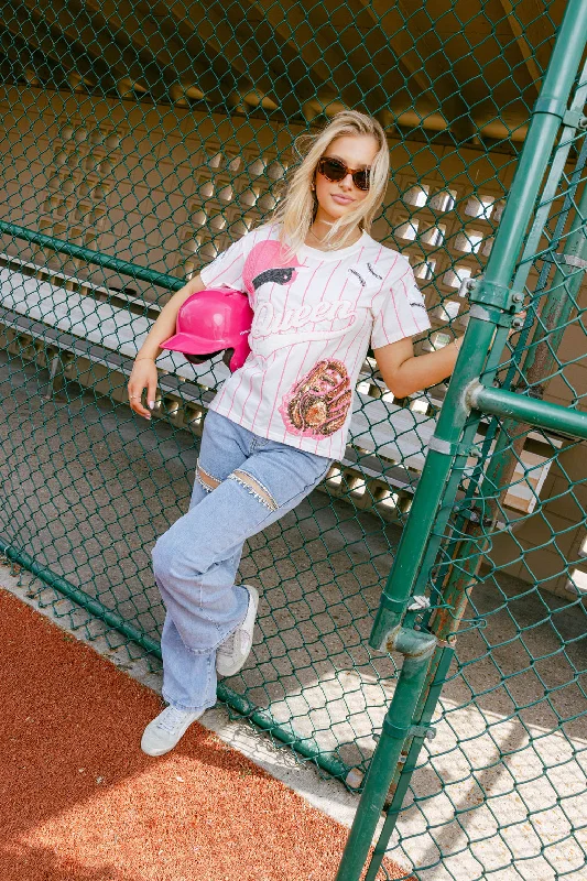 Fashion Sale Pink Batter Up Tee