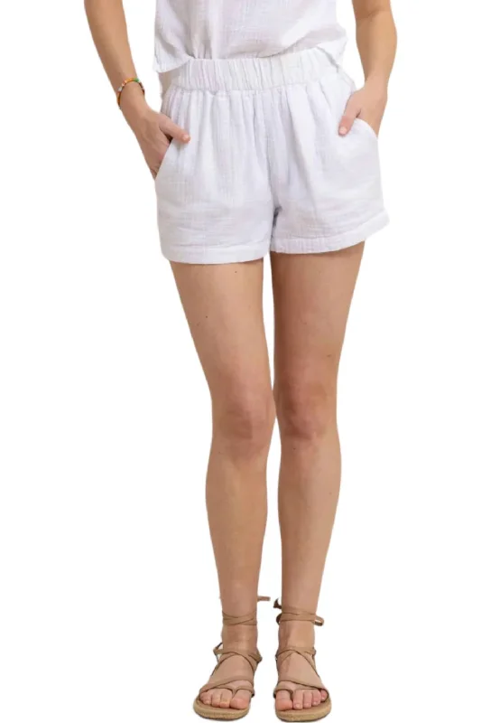 Women's Party Outfit Mary Ellen Short In White