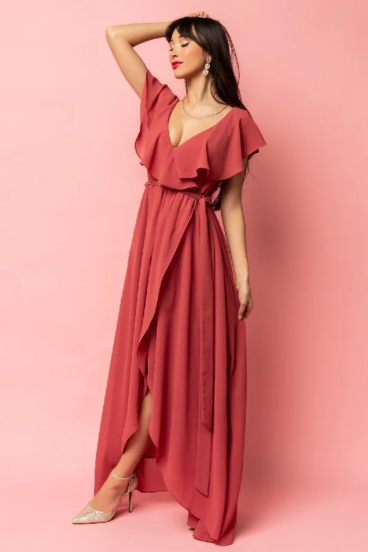 Low Price Special Katya Ruffle Maxi Dress | Rosewood