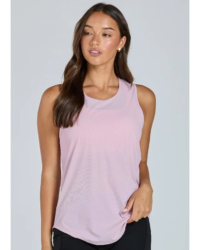 Trendy Fashion Sale Abi and Joseph Walk on by Mesh Back Tank - Peony