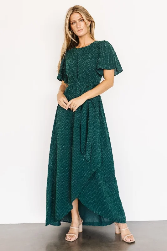 Limited Time Flash Sale McCall Textured Maxi Dress | Dark Green