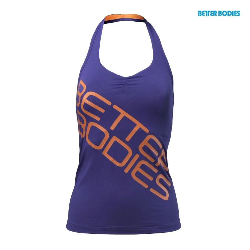 Affordable Fashion Clothing For Women Better Bodies Halterneck Tank - Athletic Purple