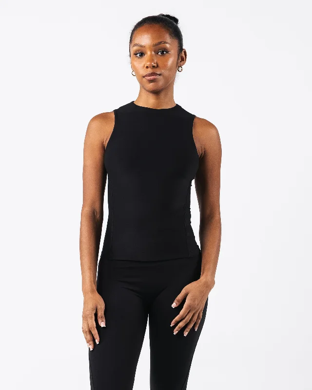 Women's Comfortable Lounge Garments Basics Tank - Black