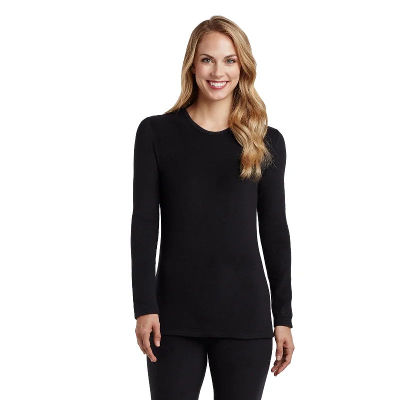 Urban Elegance Deals Fleecewear With Stretch Long Sleeve Crew PETITE