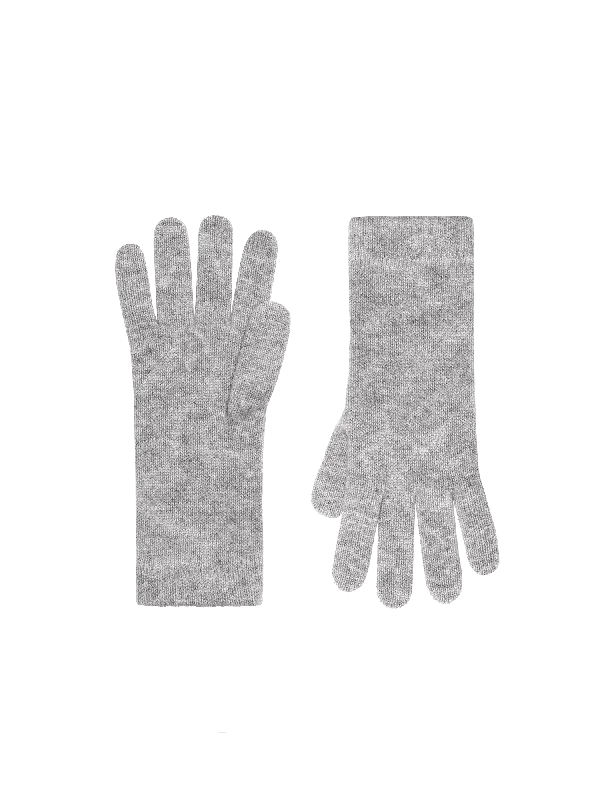 Fashionable Comfort Promotions Cashmere Short Cuff Gloves—grey marl