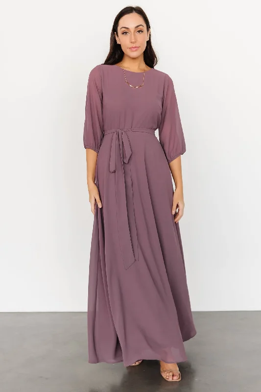 Classic Women's Clothing Styles Rebecca Maxi Dress | Vintage Plum