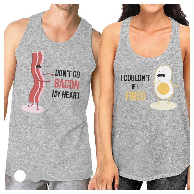 Women's Clothing For Work Bacon And Egg Matching Couple Tank Tops Set For Funny Couples Gifts