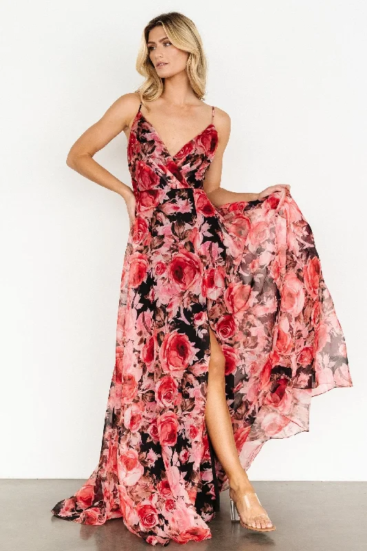 Seasonal Style Discounts Vivienne Maxi Dress | Pink + Black Floral