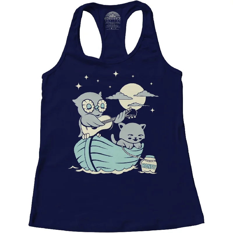 Fashion Sale Women's The Owl And the Pussycat Racerback Tank Top