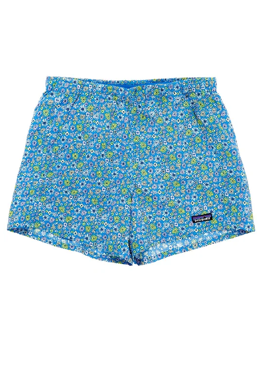 Women's Occasion Wear Clothes Patagonia Women's Baggies Shorts - 5 in. - Floral Fun: Vessel Blue