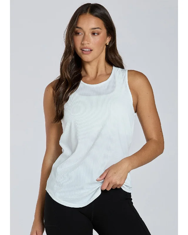 Shop The Hottest Deals Abi and Joseph Walk on by Mesh Back Tank - White