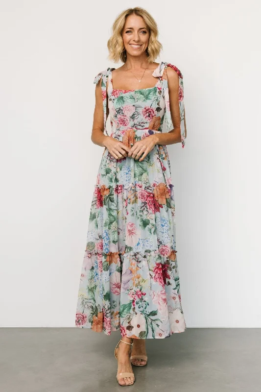 Exclusive Designer Style Deals Anita Maxi Dress | Light Blue Multi Floral