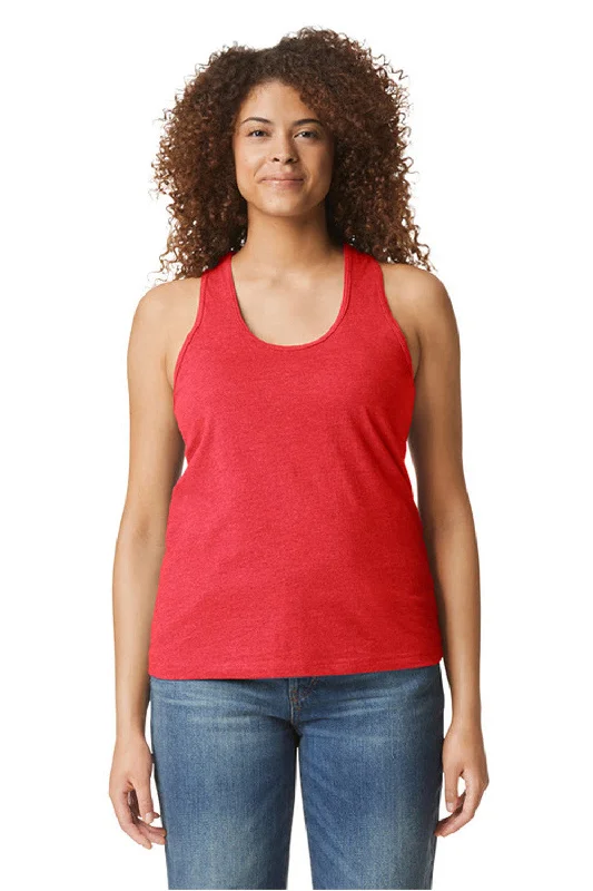 High-End Style Discounts Gildan Womens Softstyle CVC Racerback Tank Top - Red Mist