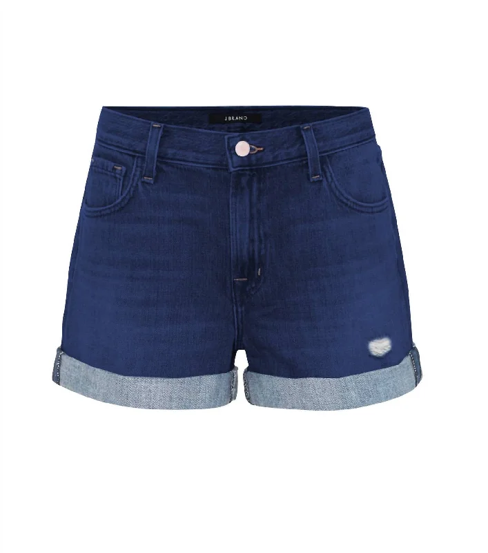 Season Offer Johnny Mid Rise Shorts In Blue