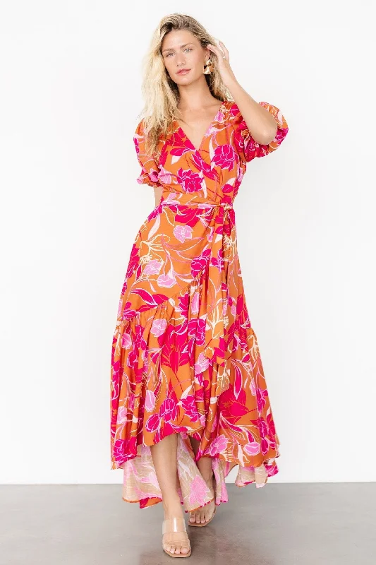 Flash Sale Lori Maxi Dress | Orange + Pink Floral