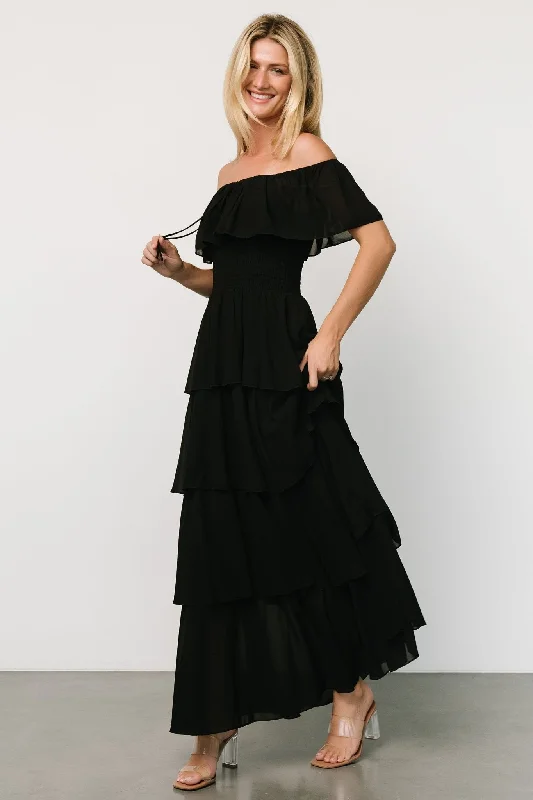 Women's Clothes And Garments Carina Off Shoulder Maxi Dress | Black