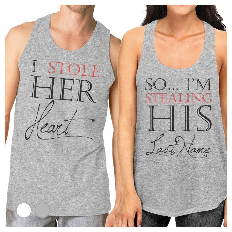 Women's Casual Wear Clothing Stealing Last Name Matching Couple Tank Tops For Couples Gifts