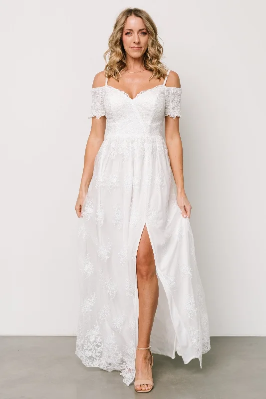 Top Deals Esperanza Tulle Embroidered Maxi Dress | Off White