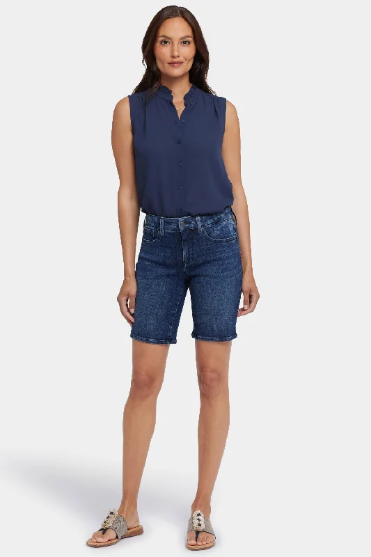 Women's Chic Outerwear Garments Ella Denim Shorts - Indigo Oak Park