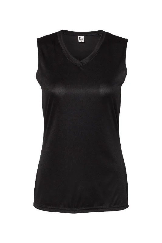 Shop Sales C2 Sport Womens Moisture Wicking V-Neck Tank Top - Black - Closeout