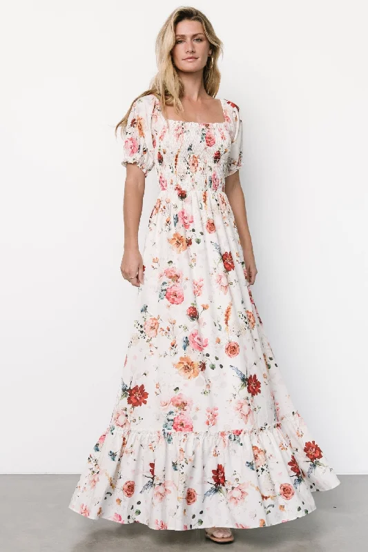 Fashion Forward Capri Smocked Maxi Dress | Multi Floral