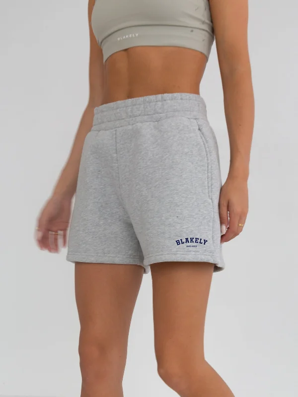 Women's Clothing For Travel Heritage Jogger Shorts - Marl Grey