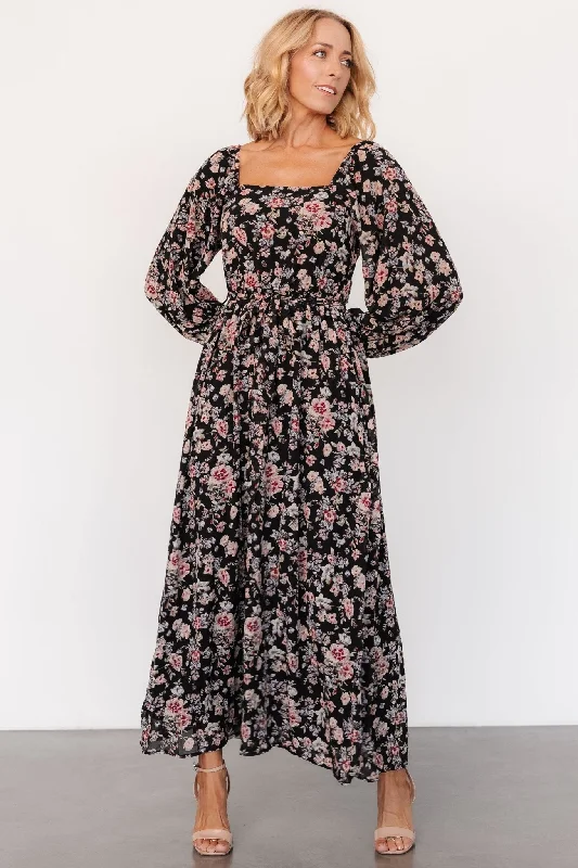 Women's Travel Apparel Della Dress | Black Multi Floral